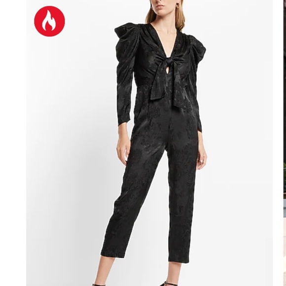 Express Jacquard Jumpsuit- size 12 - Picture 4 of 5